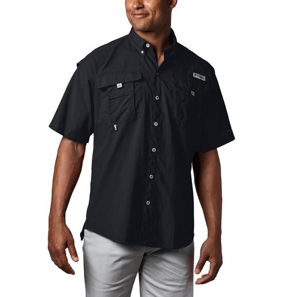 Columbia PFG Bahama II Fishing Shirts Black For Men's NZ97465 New Zealand
